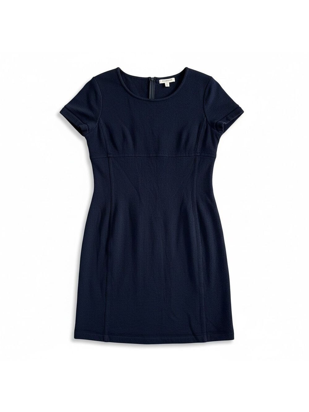 St. John Collection Santana Knit Empire Dress Navy Blue Size 14 EUC - Picture 7 of 7